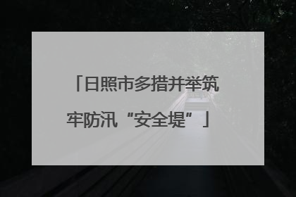 日照市多措并举筑牢防汛“安全堤”