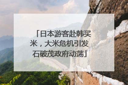 日本游客赴韩买米，大米危机引发石破茂政府动荡