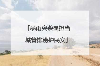 暴雨突袭显担当 城管排涝护民安