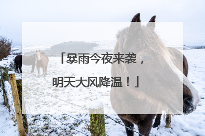 暴雨今夜来袭，明天大风降温！