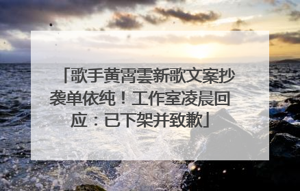 歌手黄霄雲新歌文案抄袭单依纯！工作室凌晨回应：已下架并致歉