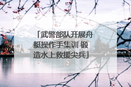 武警部队开展舟艇操作手集训 锻造水上救援尖兵