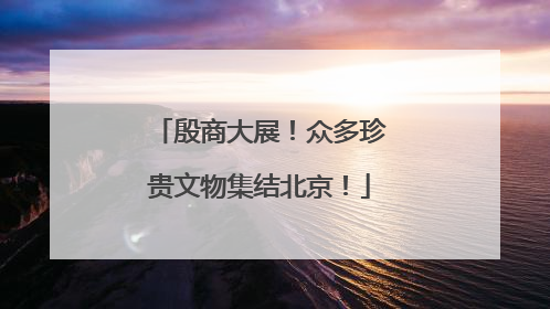 殷商大展！众多珍贵文物集结北京！