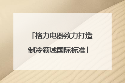 格力电器致力打造制冷领域国际标准