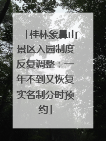 桂林象鼻山景区入园制度反复调整：一年不到又恢复实名制分时预约