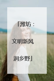 潍坊：文明新风润乡野