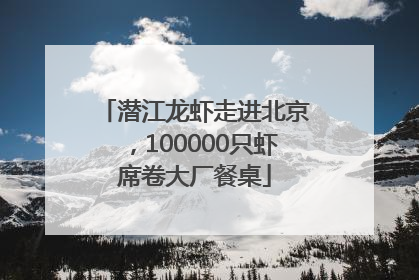 潜江龙虾走进北京，100000只虾席卷大厂餐桌