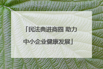 民法典进商圈 助力中小企业健康发展