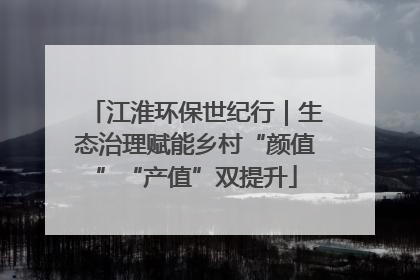 江淮环保世纪行｜生态治理赋能乡村“颜值”“产值”双提升