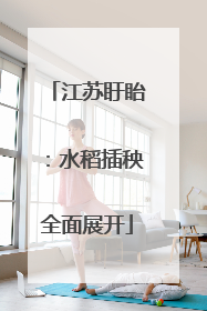江苏盱眙：水稻插秧全面展开