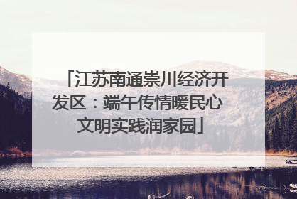 江苏南通崇川经济开发区：端午传情暖民心 文明实践润家园