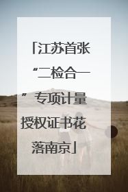 江苏首张“二检合一”专项计量授权证书花落南京