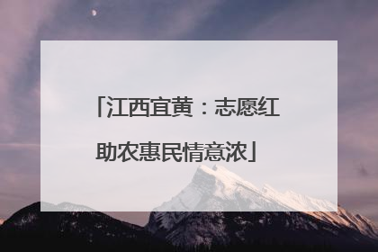 江西宜黄：志愿红助农惠民情意浓