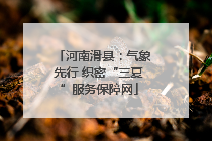 河南滑县：气象先行 织密“三夏”服务保障网