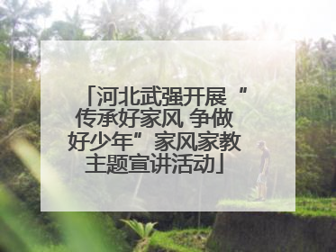河北武强开展“传承好家风 争做好少年”家风家教主题宣讲活动