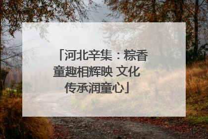 河北辛集：粽香童趣相辉映 文化传承润童心