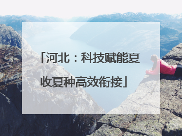 河北：科技赋能夏收夏种高效衔接