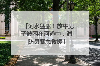 河水猛涨！放牛男子被困在河道中，消防员紧急救援
