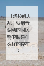 洛杉矶大乱，特朗普调动的国民警卫队是什么样的存在？