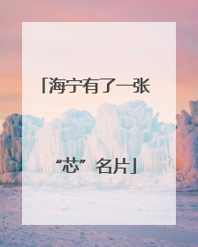 海宁有了一张“芯”名片
