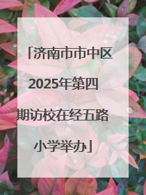 济南市市中区2025年第四期访校在经五路小学举办