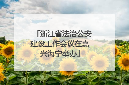 浙江省法治公安建设工作会议在嘉兴海宁举办