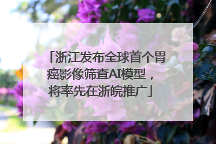 浙江发布全球首个胃癌影像筛查AI模型，将率先在浙皖推广