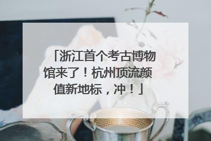 浙江首个考古博物馆来了！杭州顶流颜值新地标，冲！