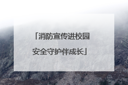消防宣传进校园 安全守护伴成长