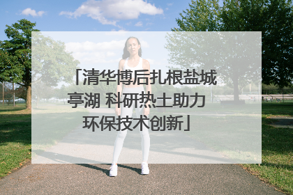 清华博后扎根盐城亭湖 科研热土助力环保技术创新