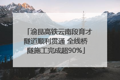 渝昆高铁云南段育才隧道顺利贯通 全线桥隧施工完成超90%