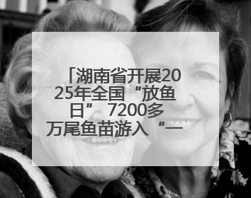 湖南省开展2025年全国“放鱼日” 7200多万尾鱼苗游入“一湖四水”