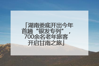 湖南娄底开出今年首趟“银发专列”，700余名老年旅客开启甘南之旅