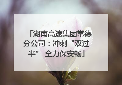 湖南高速集团常德分公司：冲刺“双过半” 全力保安畅