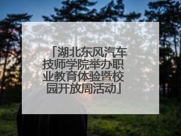 湖北东风汽车技师学院举办职业教育体验暨校园开放周活动