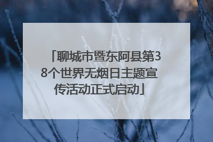 聊城市暨东阿县第38个世界无烟日主题宣传活动正式启动