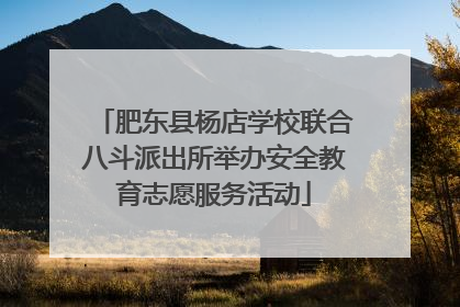肥东县杨店学校联合八斗派出所举办安全教育志愿服务活动