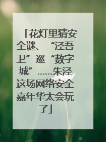 花灯里猜安全谜、“泾吾卫”巡“数字城”……朱泾这场网络安全嘉年华太会玩了