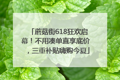 蘑菇街618狂欢启幕！不用凑单直享底价，三重补贴嗨购今夏