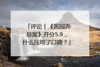 评论丨《酱园弄·悬案》开分5.9，什么压垮了口碑？