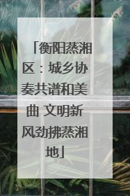 衡阳蒸湘区：城乡协奏共谱和美曲 文明新风劲拂蒸湘地