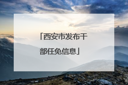 西安市发布干部任免信息