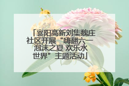 襄阳高新刘集魏庄社区开展“嗨翻六一 泡沫之夏 欢乐水世界”主题活动