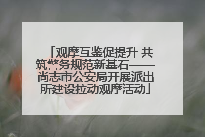 观摩互鉴促提升 共筑警务规范新基石——尚志市公安局开展派出所建设拉动观摩活动