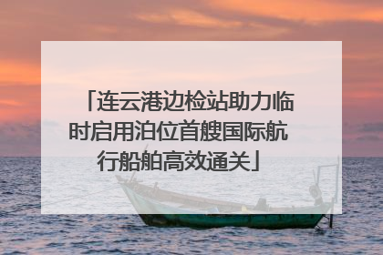 连云港边检站助力临时启用泊位首艘国际航行船舶高效通关