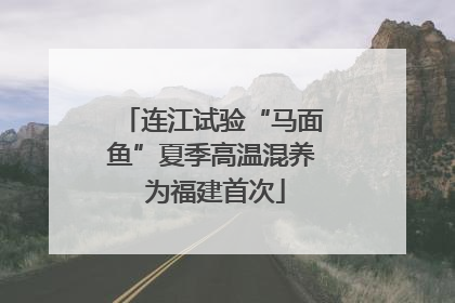 连江试验“马面鱼”夏季高温混养 为福建首次