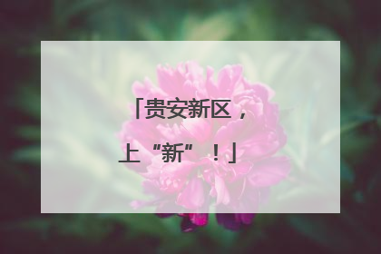 贵安新区，上“新”！