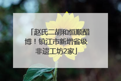 赵氏二胡和恒顺醋博！镇江市新增省级非遗工坊2家