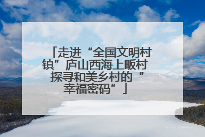走进“全国文明村镇”庐山西海上畈村 探寻和美乡村的“幸福密码”