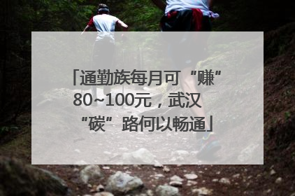 通勤族每月可“赚”80~100元，武汉“碳”路何以畅通